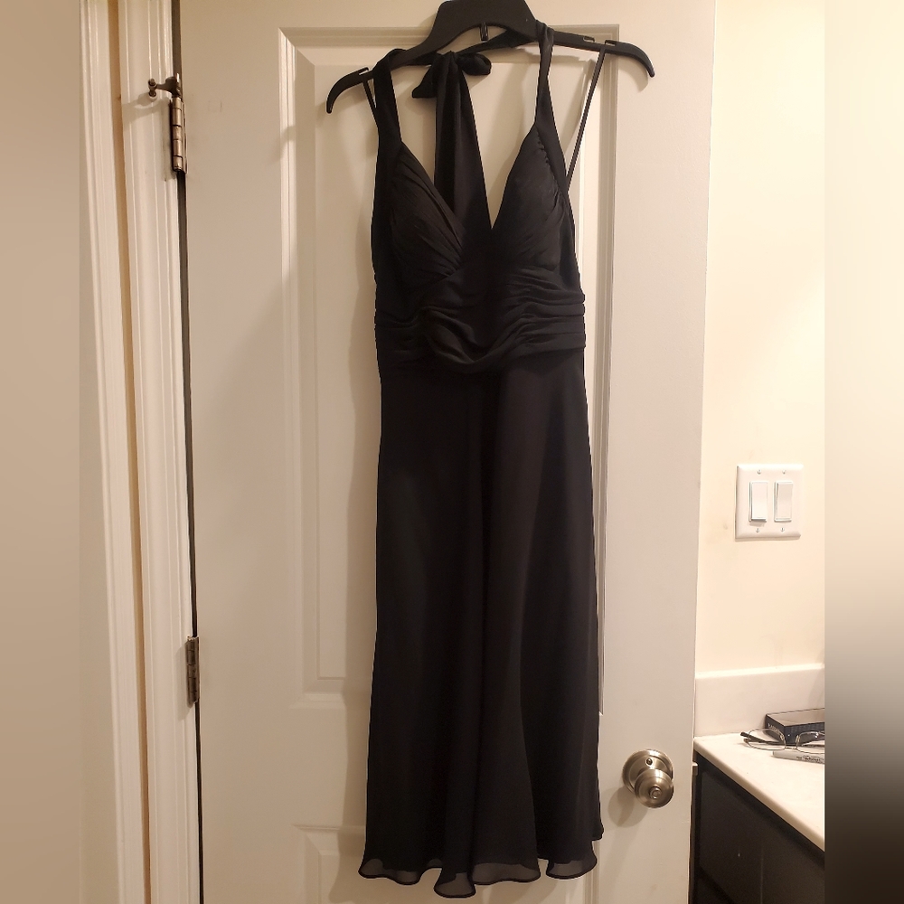 White House Black Market black halter dress, 8